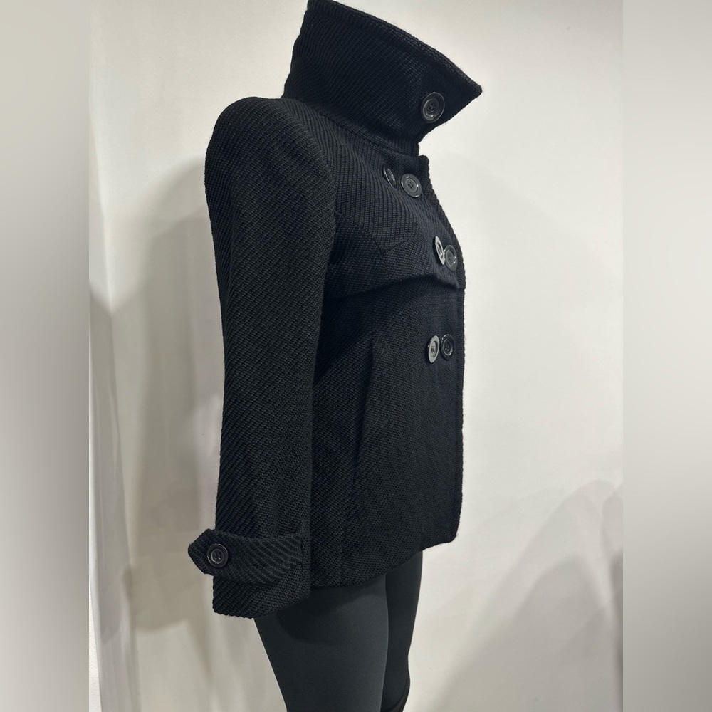 Trina Turk Black Wool Peacoat Women’s Size 8 Pockets Lined Jacket - Picture 3 of 10